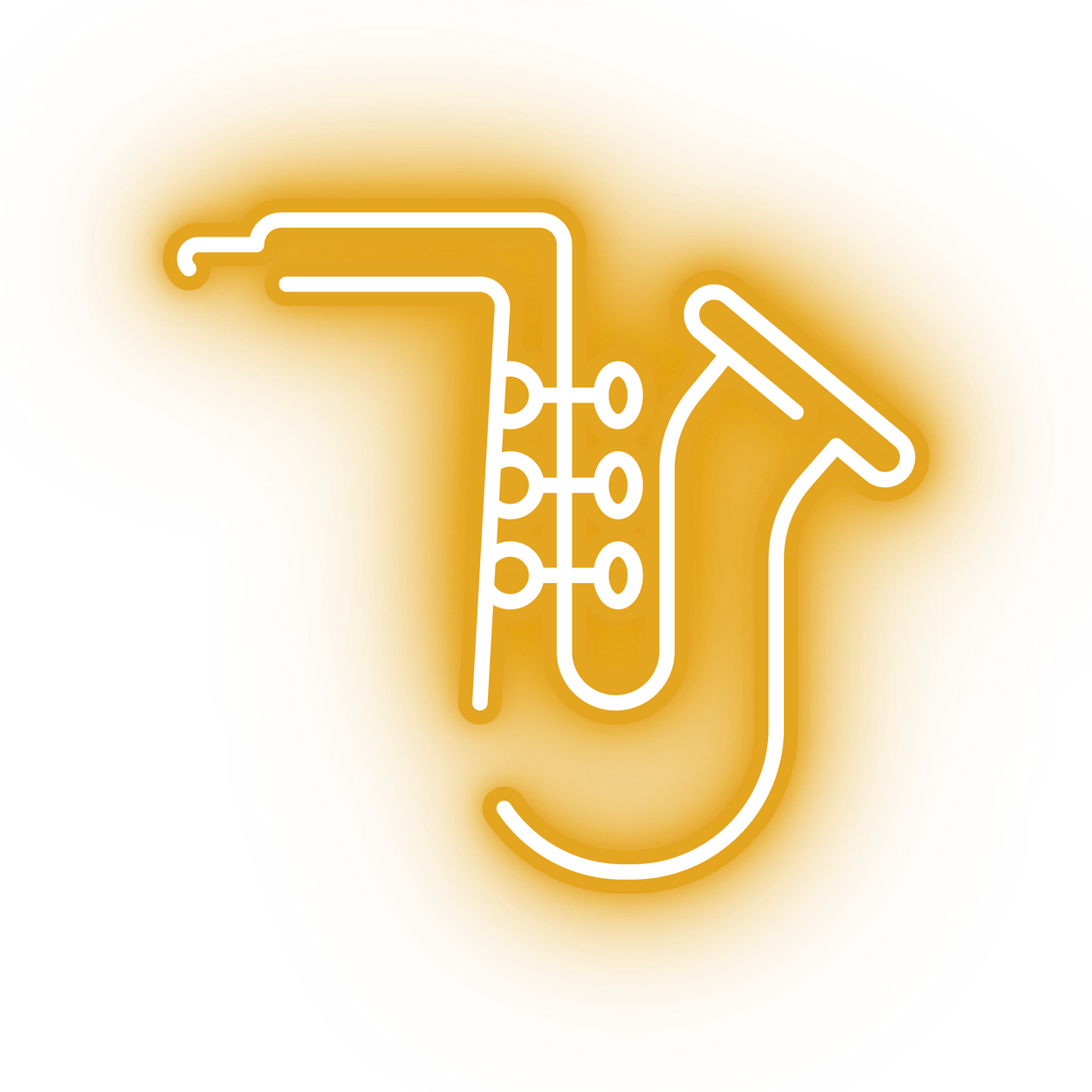 Neon yellow saxophone icon